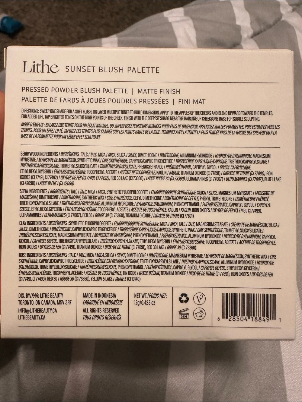 Lithe blush palette